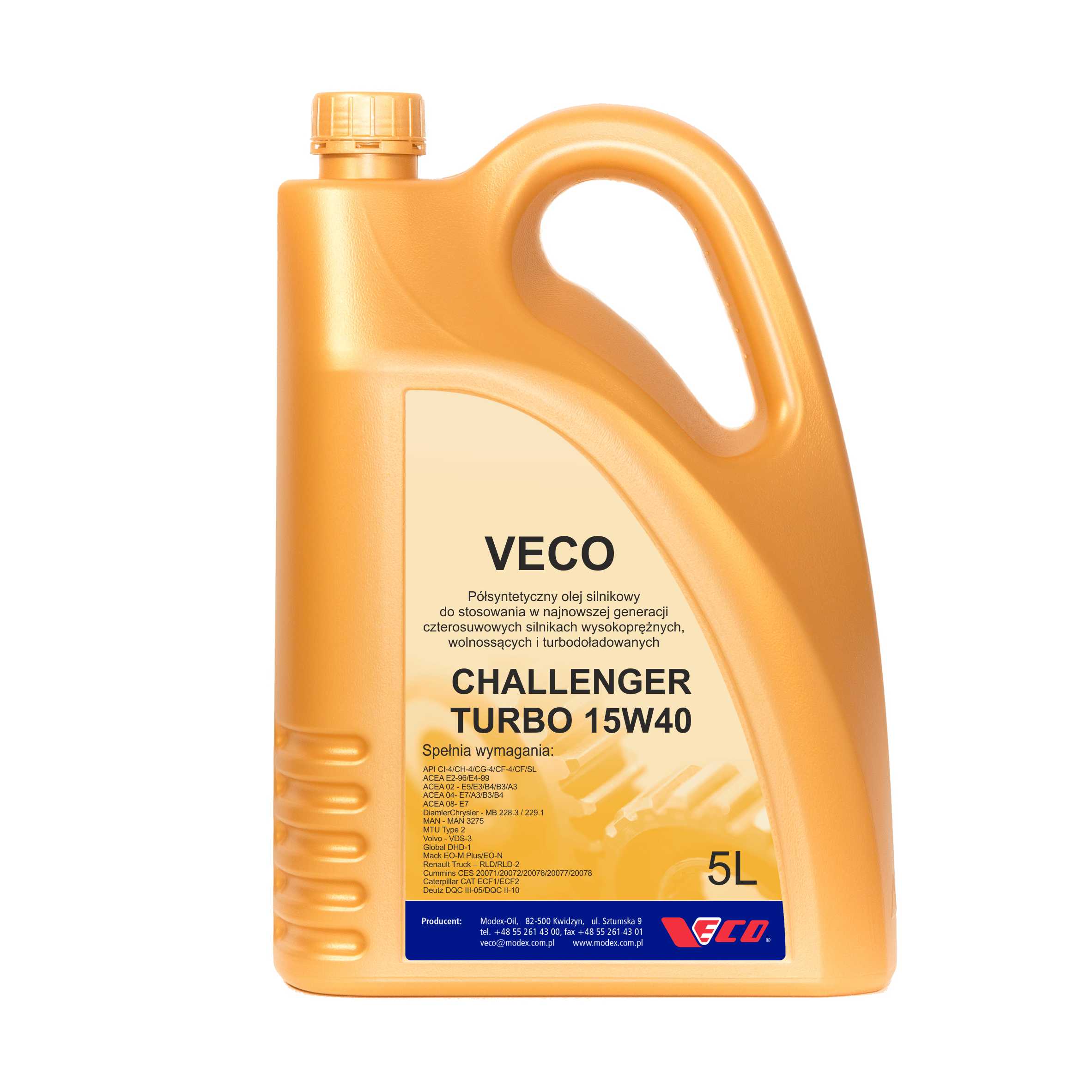 Olej silnikowy VECO CHALLENGER TURBO 15W40 opak. 5l class=